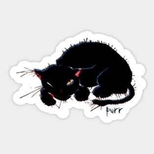 Scruffy Cat Sticker
